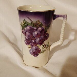 Antique Dresden Porcelain Coffee Mug/Tea Grape Pattern